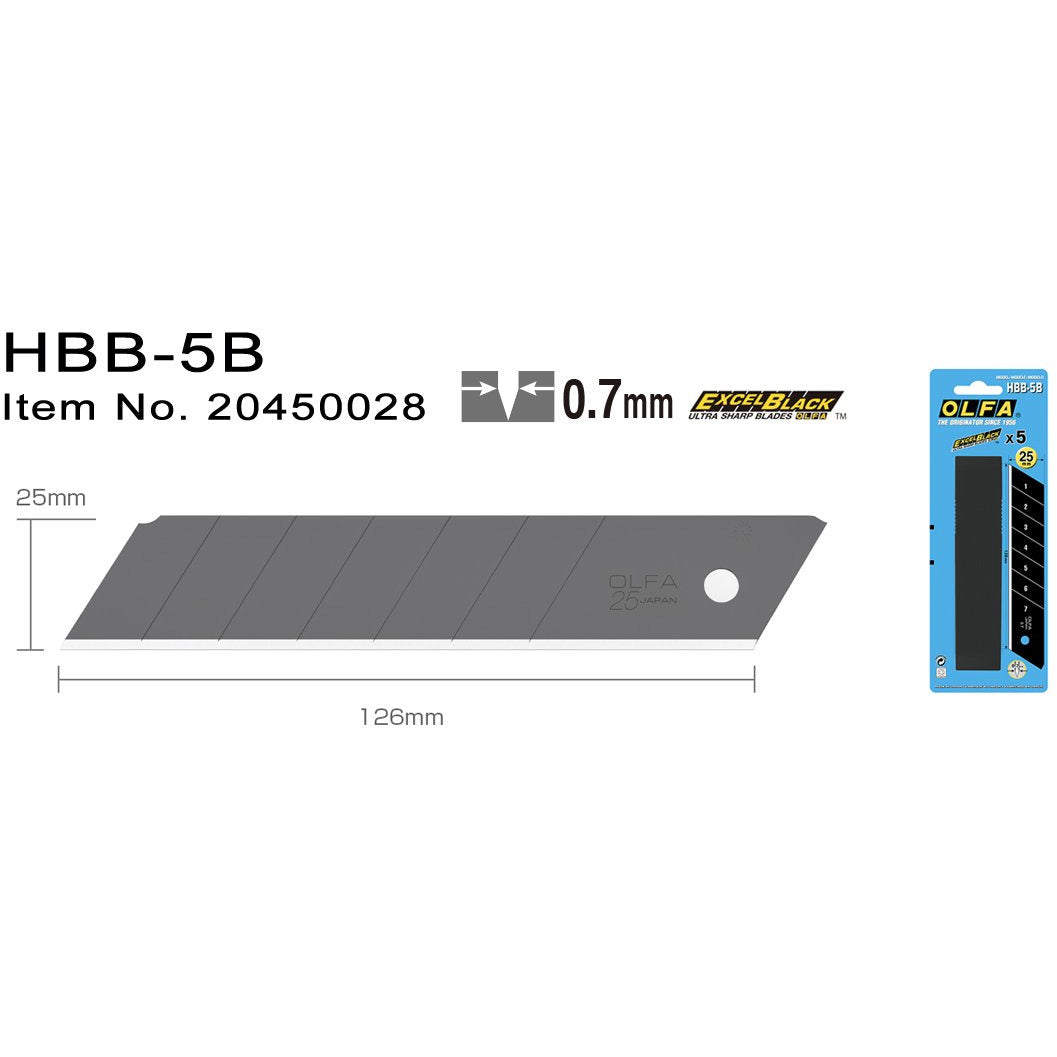 Olfa HBB-5B Bryteblad knivblade 25mm