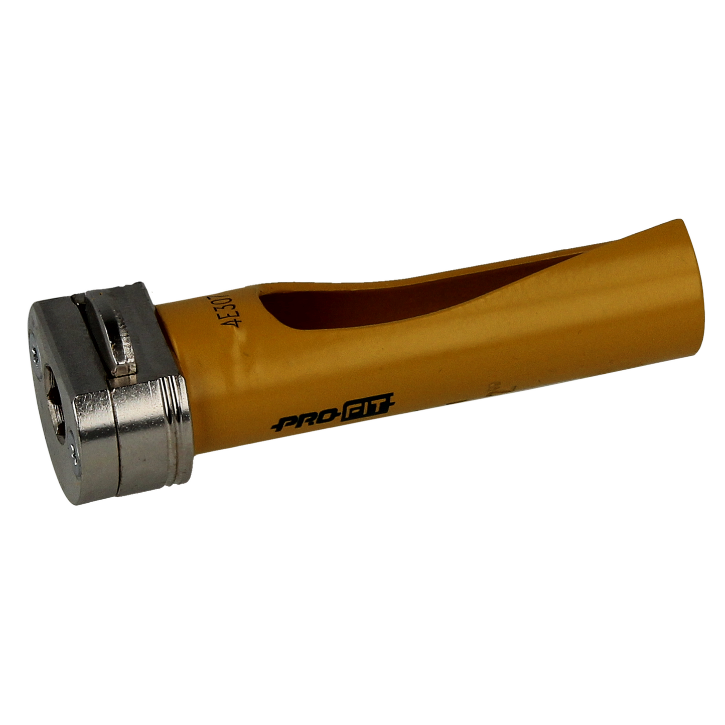 "Profit hullsag HM 20mm x L58mm with hardmetal tip and integrated adapter, designed for precise drilling in various materials while minimizing dust and preventing wood discoloration."