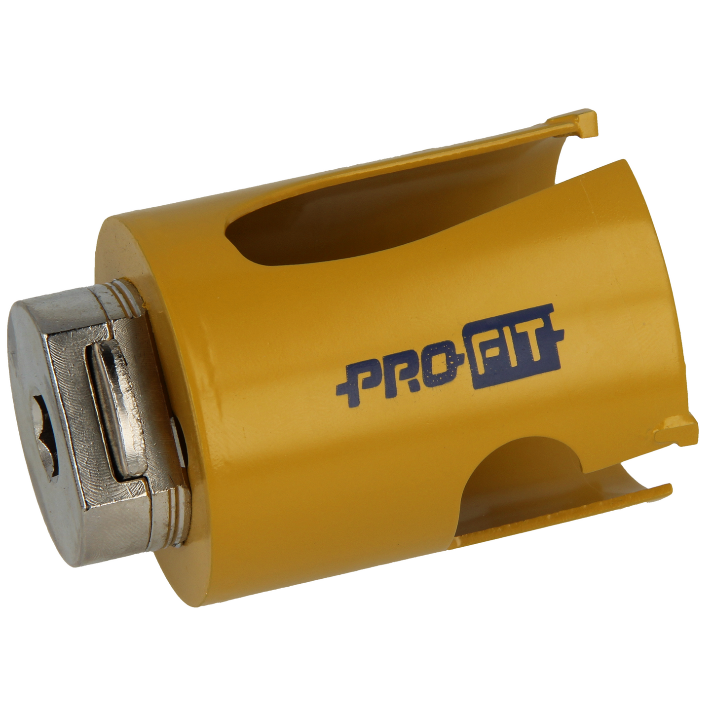 "Profit hullsag HM 52mm x L58mm med hardmetallspiss og integrert adapter, designet for presis og effektiv boring i alle tresorter med minimal støvdannelse og ingen misfarging."