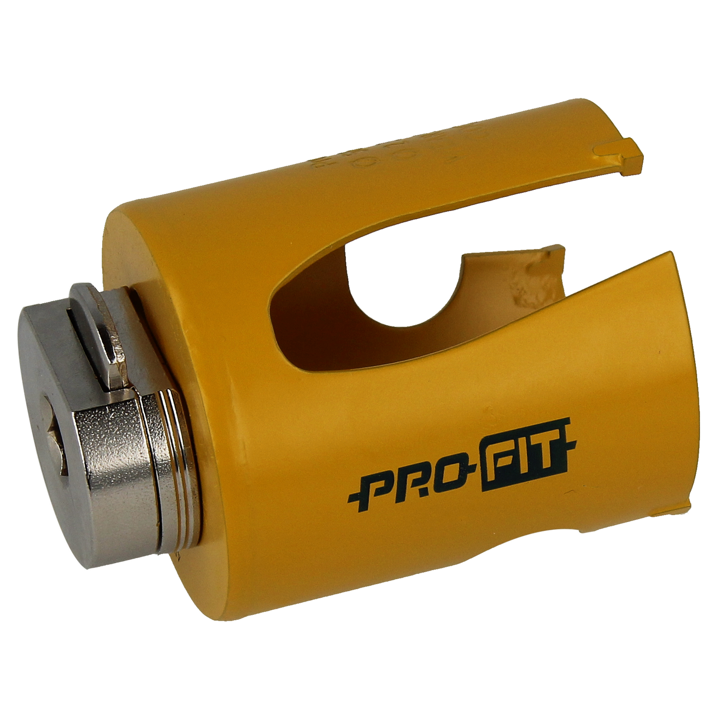 "Profit hullsag HM 56mm x L58mm med hardmetallspiss og integrert adapter, designet for effektiv boring i alle tresorter med minimal støvdannelse og presise kutt."