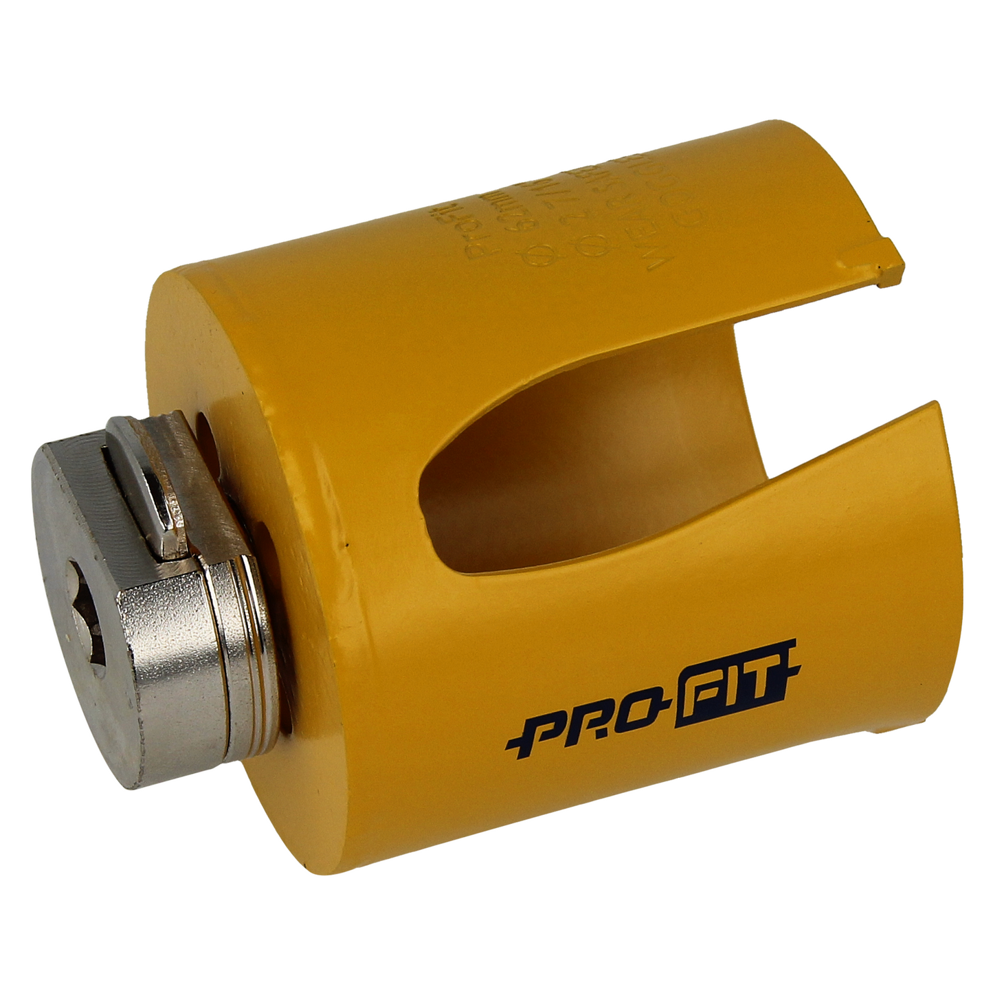 Profit hullsag HM 62mm x L58mm, et høykvalitets verktøy med hardmetallspiss og integrert adapter, designet for presise kutt i alle tresorter med minimal støvdannelse og uten misfarging eller brente fibre.