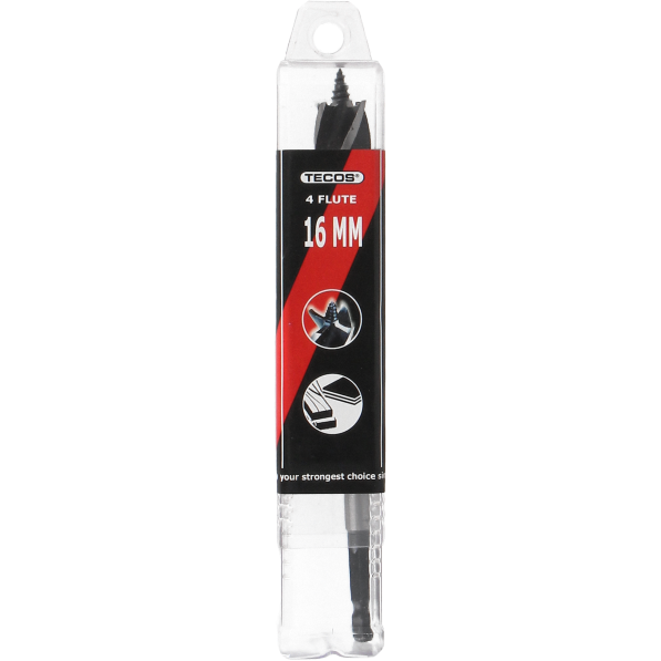 Tecos 4-skjær Flute Spiralbor 16x165mm