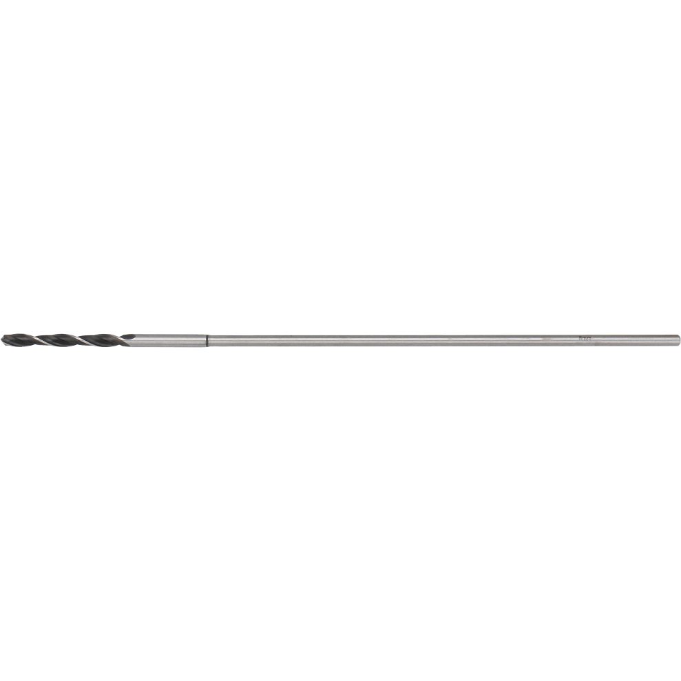 "Tecos Installasjonsbor 8x400mm med HSS-stålspisser, langt skaft og konisk spiralform, ideelt for boring i lette byggematerialer og elektriske installasjoner."