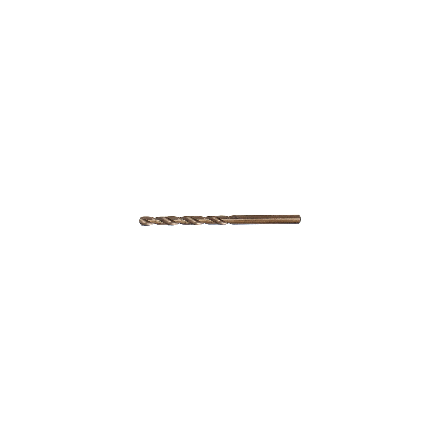 "Tecos HSS Cobalt drill bit 5.0x86 mm in a box of 10, designed for high performance in various materials with a 135° split point for efficient chip removal."