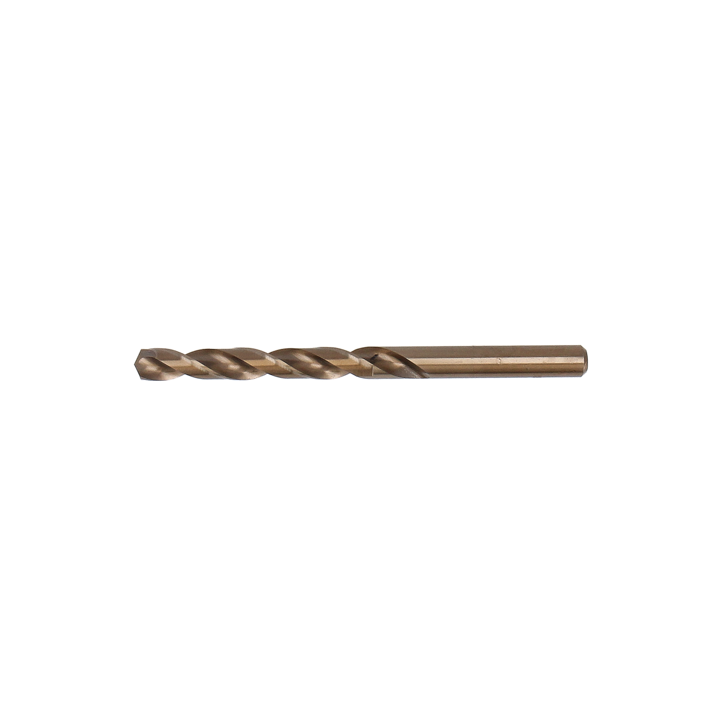 "Tecos HSS Cobalt drill bit 9.0x125 mm in a box of 10, designed for efficient drilling in hard materials with a 135° split point for optimal chip removal, featuring M35 steel for durability and a 5% cobalt composition for enhanced strength."