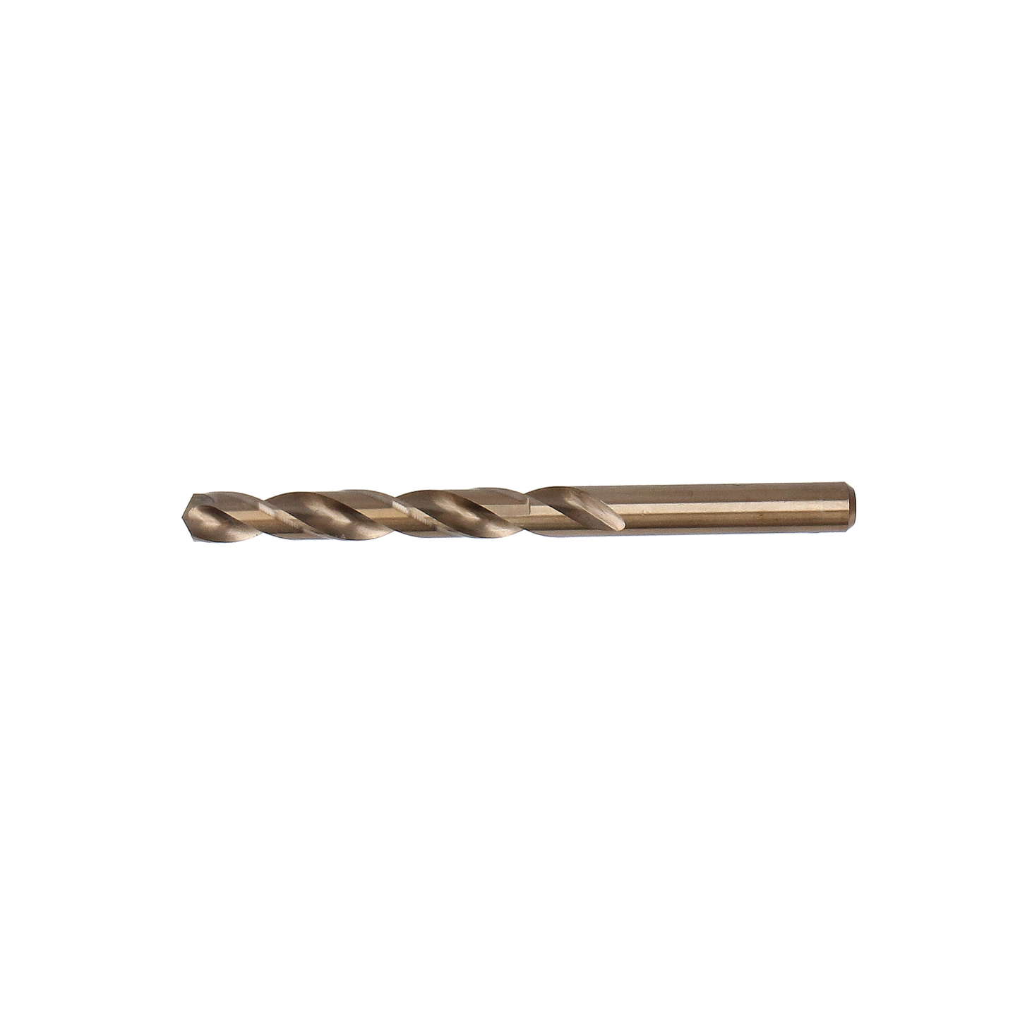"Tecos HSS Cobalt drill bit 9.5x125 mm in a box of 10, featuring a split point and 135° grinding for efficient chip removal, ideal for drilling in hard materials like steel and aluminum."