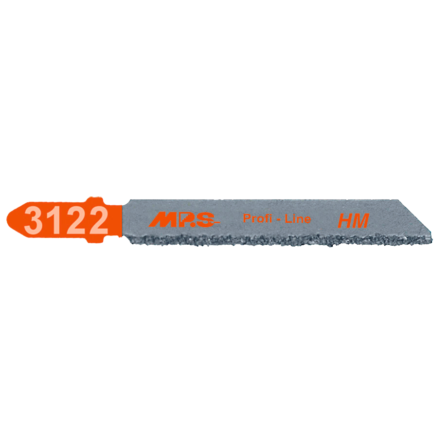 MPS Stikksagblad 3122, 85 mm HM Grit 30 tpi, karbidbelagt stikksagblad for presis kutting av veggfliser og klinker, ideelt for profesjonelle og hobbyhåndverkere.