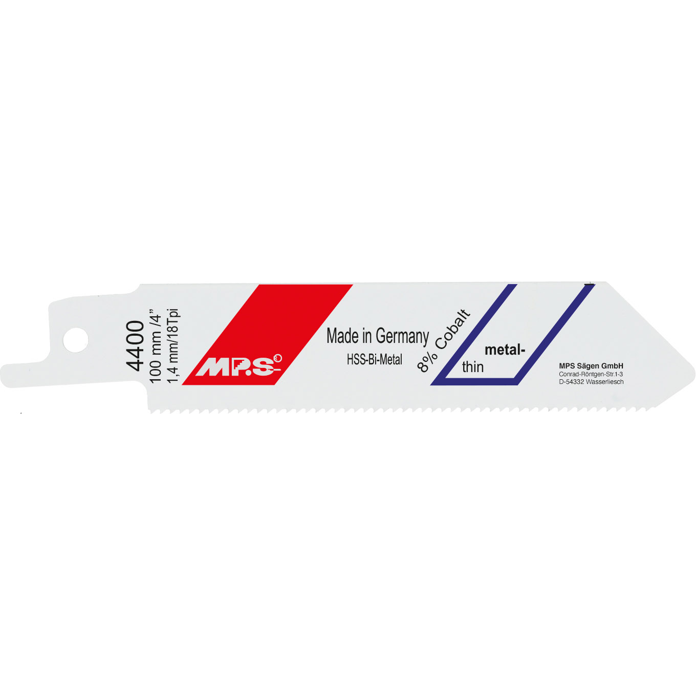 MPS Bajonettsagblad 4400, 5 stk. 100 mm Bimetal 18 tpi
