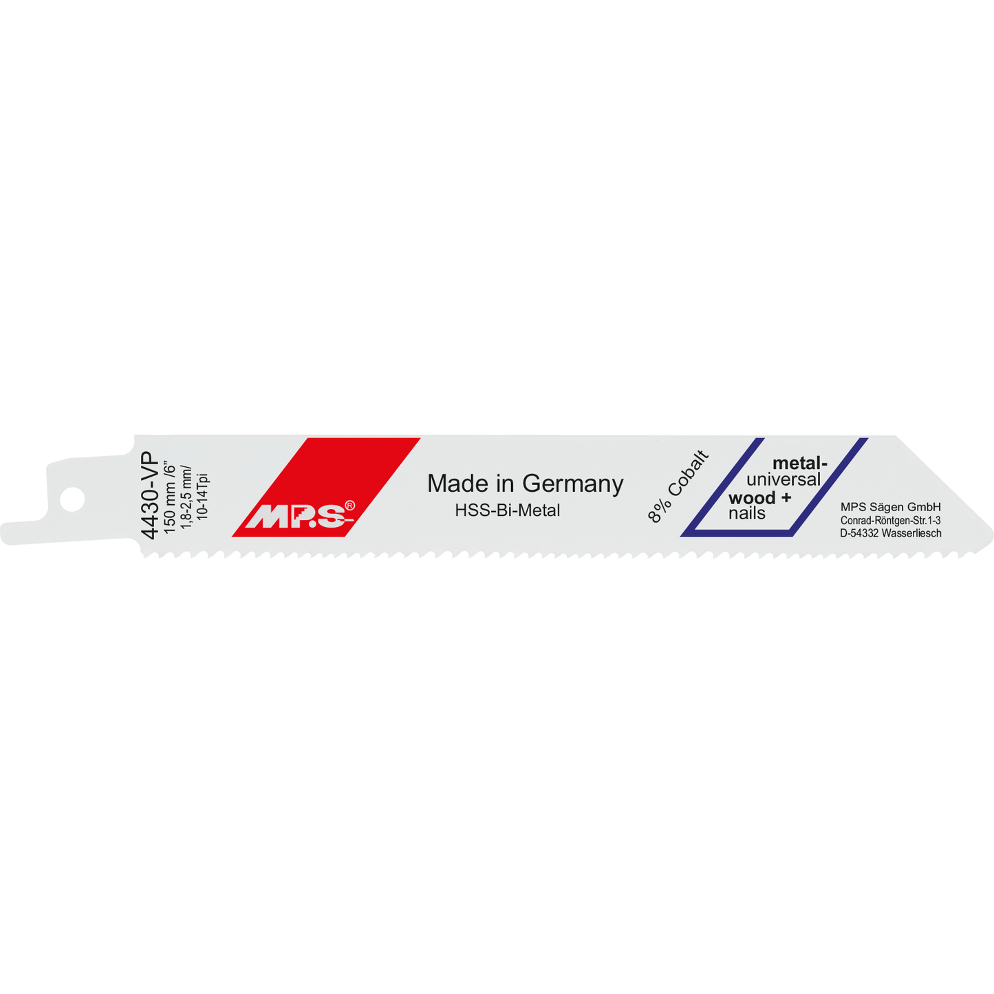 MPS Bajonettsagblad 4430-VP, 2 stk. 150 mm BiM 10-14 tpi