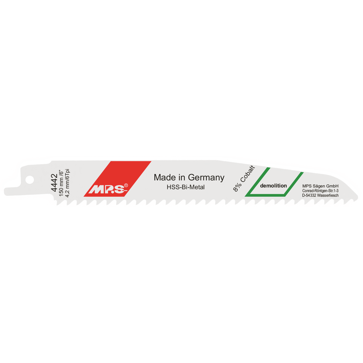 MPS Bajonettsagblad 4442, 2 stk. 150 mm Bimetal 6 tpi