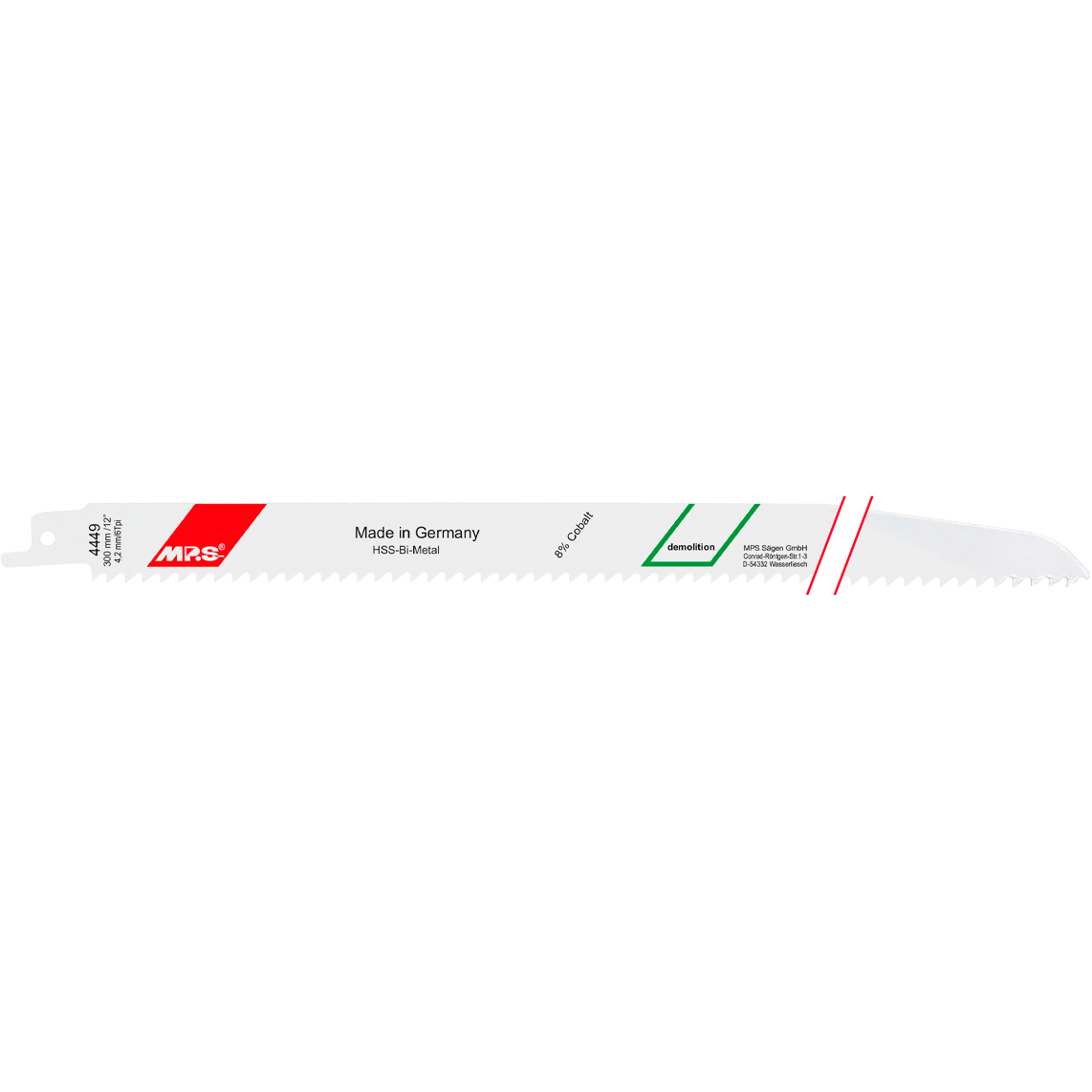 MPS Bajonettsagblad 4449, 5 stk. 300 mm Bimetal 6 tpi