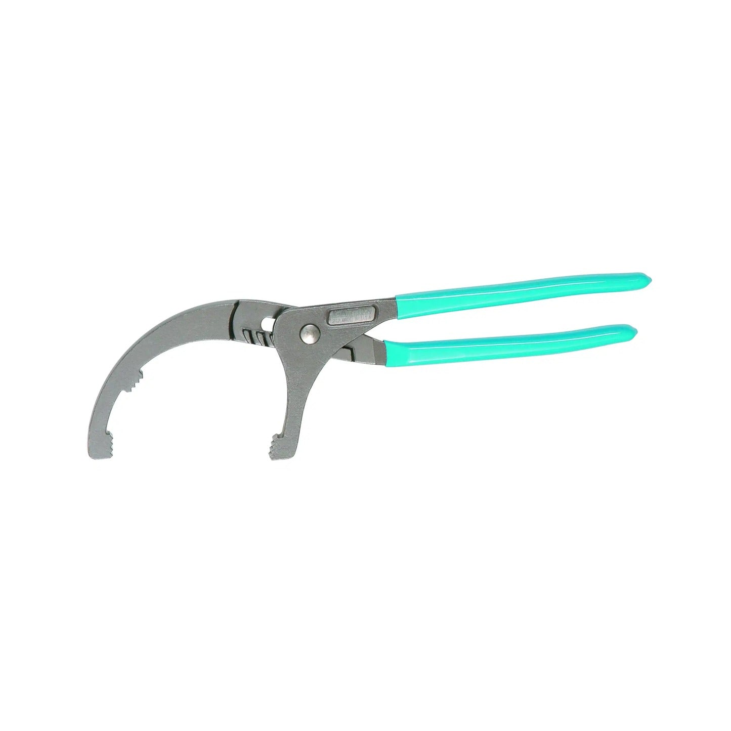 Channellock oljefiltertang 375 mm med justerbare rettvinklede tenner, designet for effektiv håndtering av oljefiltre, ideell for profesjonelle og hobbybrukere.