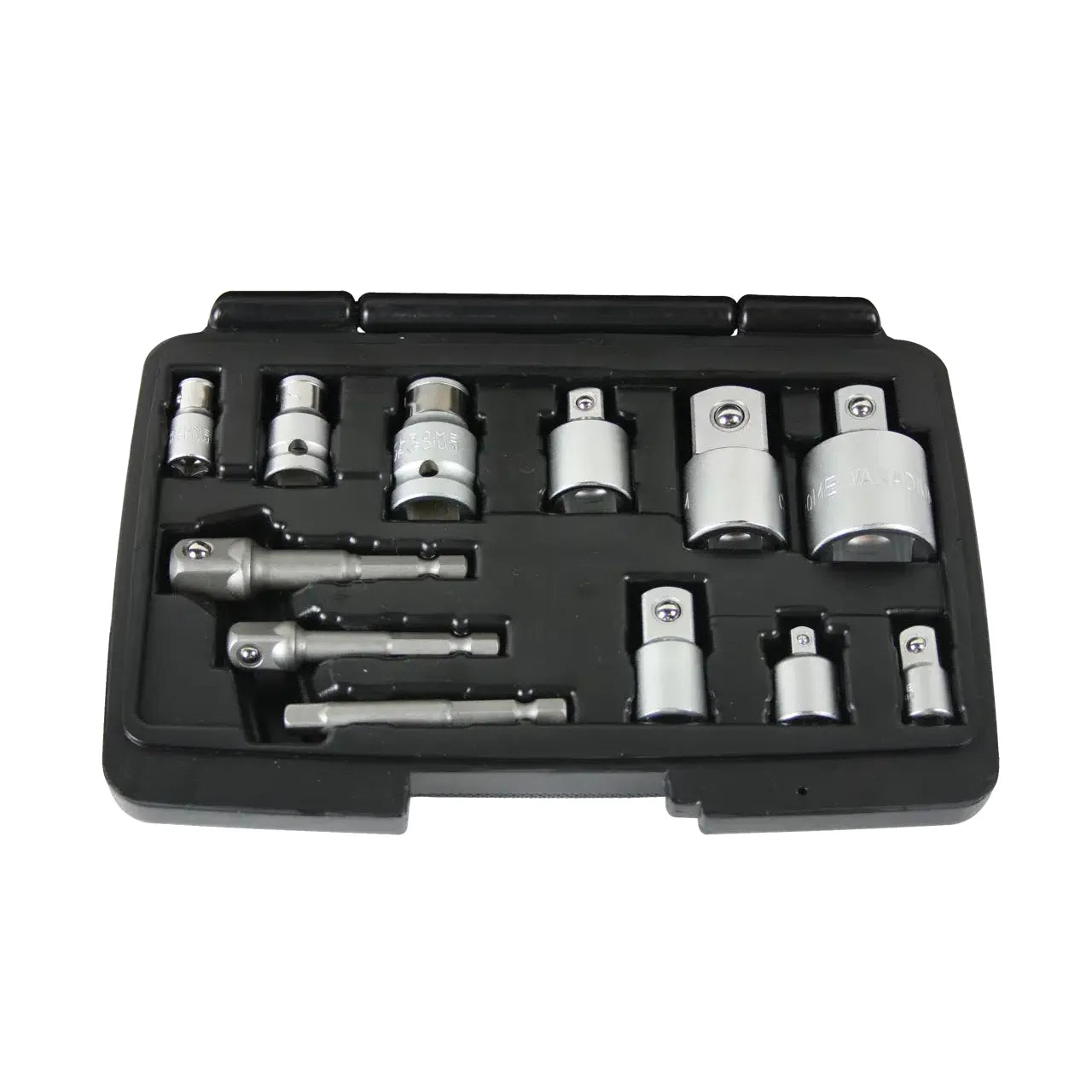 Tecos Adaptersett firkant 1/4", 3/8" og 1/2" – 9 deler | Pipeadapter og bitsholder