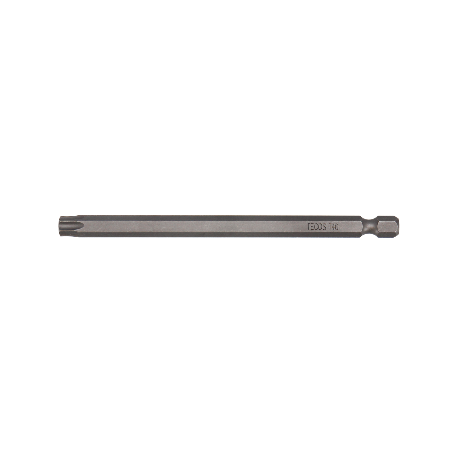 Tecos Torx Bits TX40 x 110 mm sett med 10 stk. høyytelses Torx-bits laget av S2 industrielt stål, optimalisert for perfekt passform og lang levetid, ideelt for profesjonelle og hobbybrukere.
