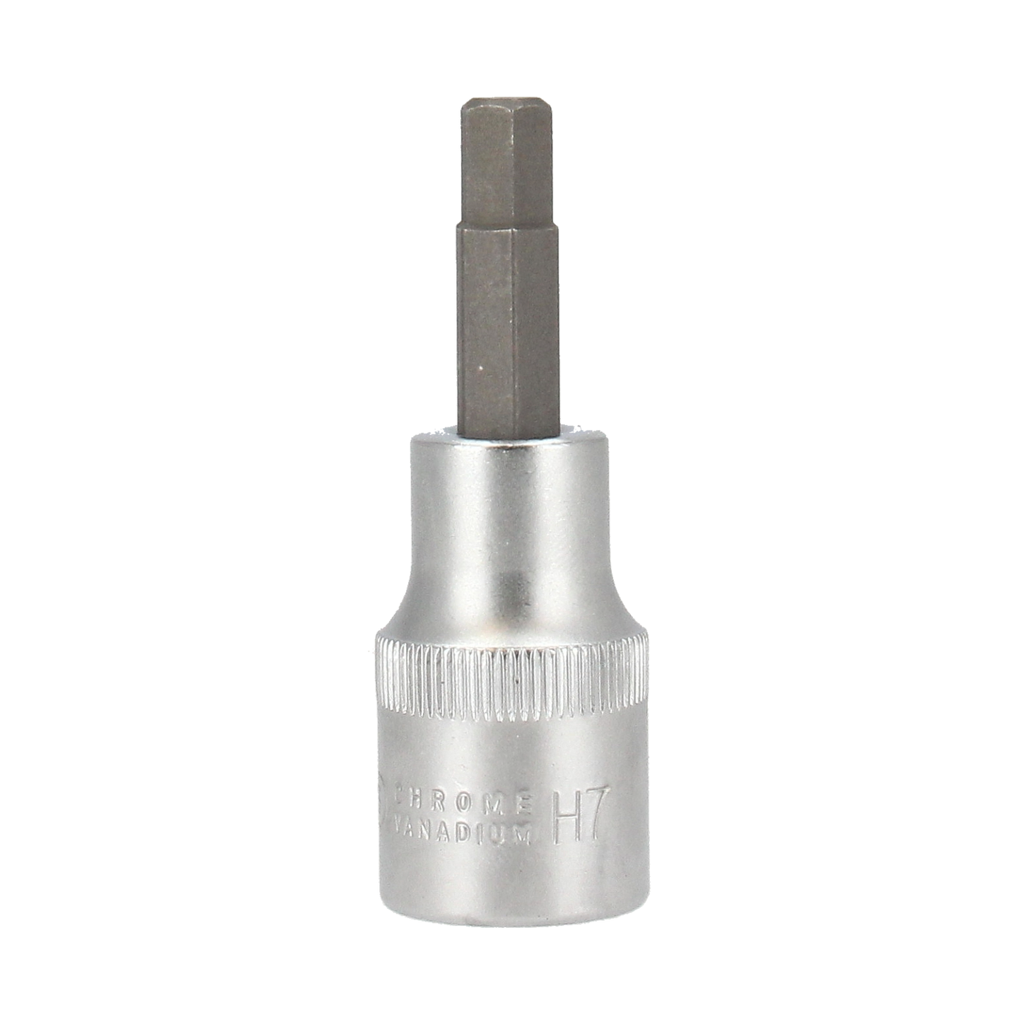 "Tecos Bitspipe Unbrako 7mm x L65mm x 1/2" pipebit, industrikvalitet laget av krom vanadium, med rillet overflate for bedre grep, ideell for oppgaver som krever høyt moment."