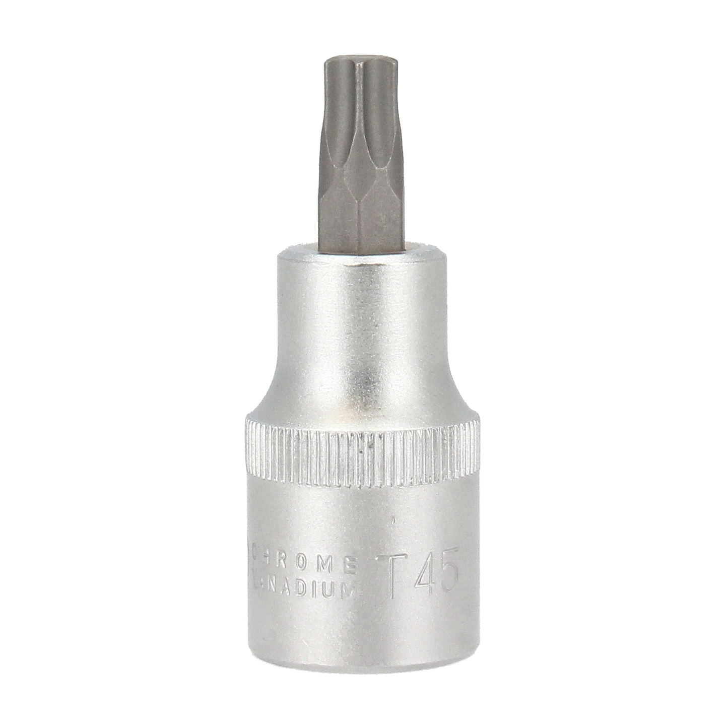 Tecos Torx Bitspipe TX45 × L55 mm × 1/2", høykvalitets bitspipe laget av krom vanadium, designet for optimal ytelse, med rillet overflate for bedre grep, perfekt for høyt moment og profesjonell bruk.