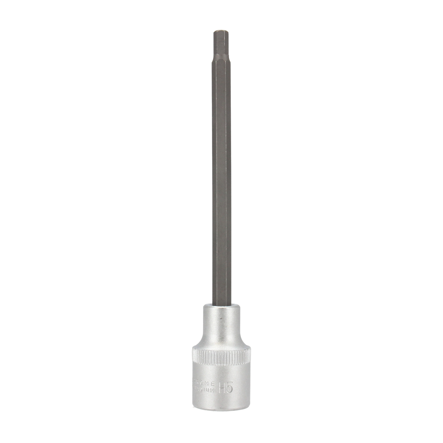 Tecos Bitspipe Unbrako 5mm x L140mm x 1/2" med krom vanadium, sekskant i S2 og rillet overflate for bedre grep, ideell for høyt dreiemoment.
