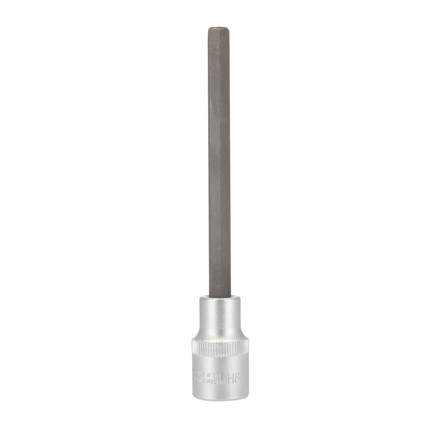 "Tecos Bitspipe Unbrako 8mm x L140mm x 1/2", laget av krom vanadium med rillet design for bedre grep, ideell for høyt dreiemoment, perfekt for profesjonelle og hobbybrukere."