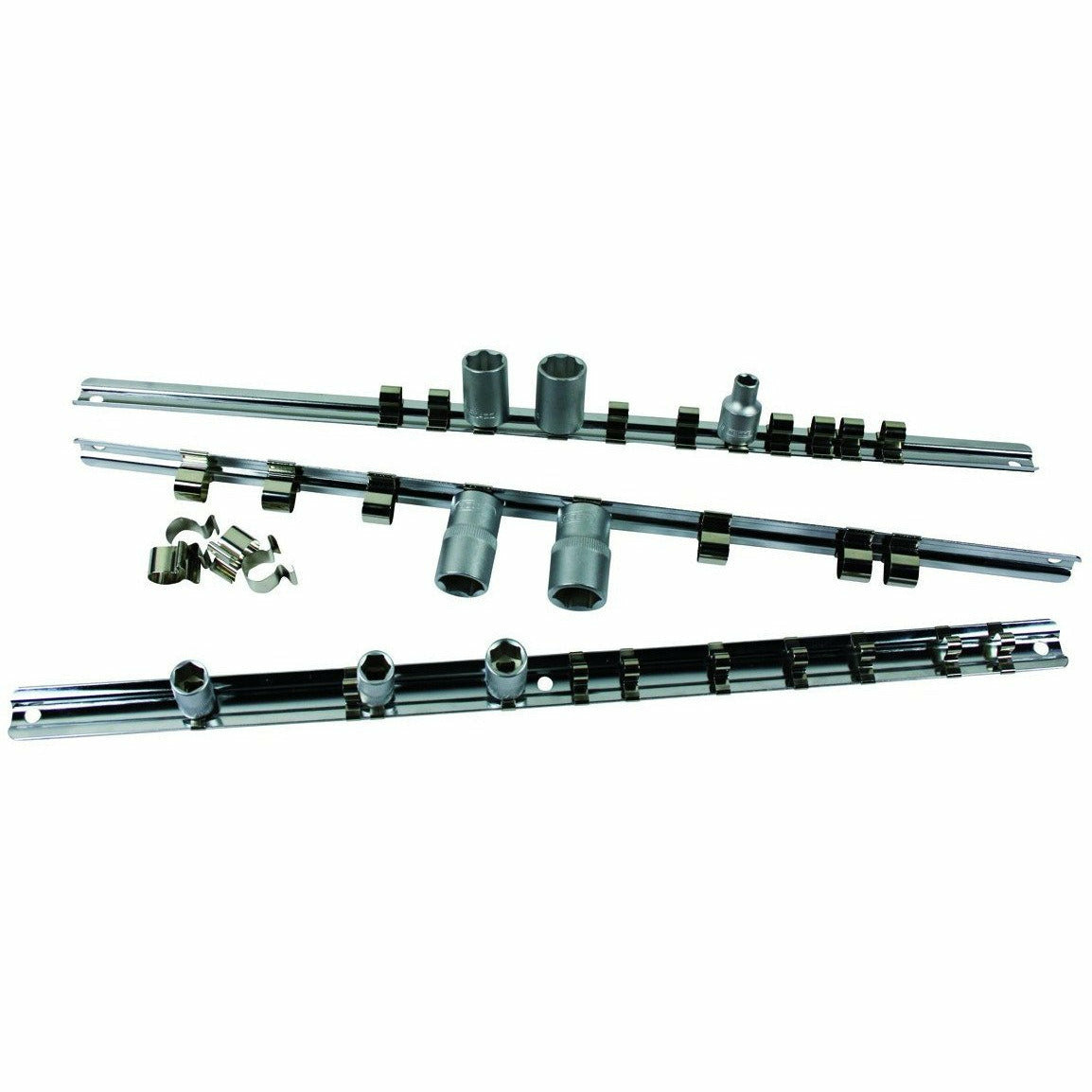 Tecos Pipeskinne 1/4" 16 clips