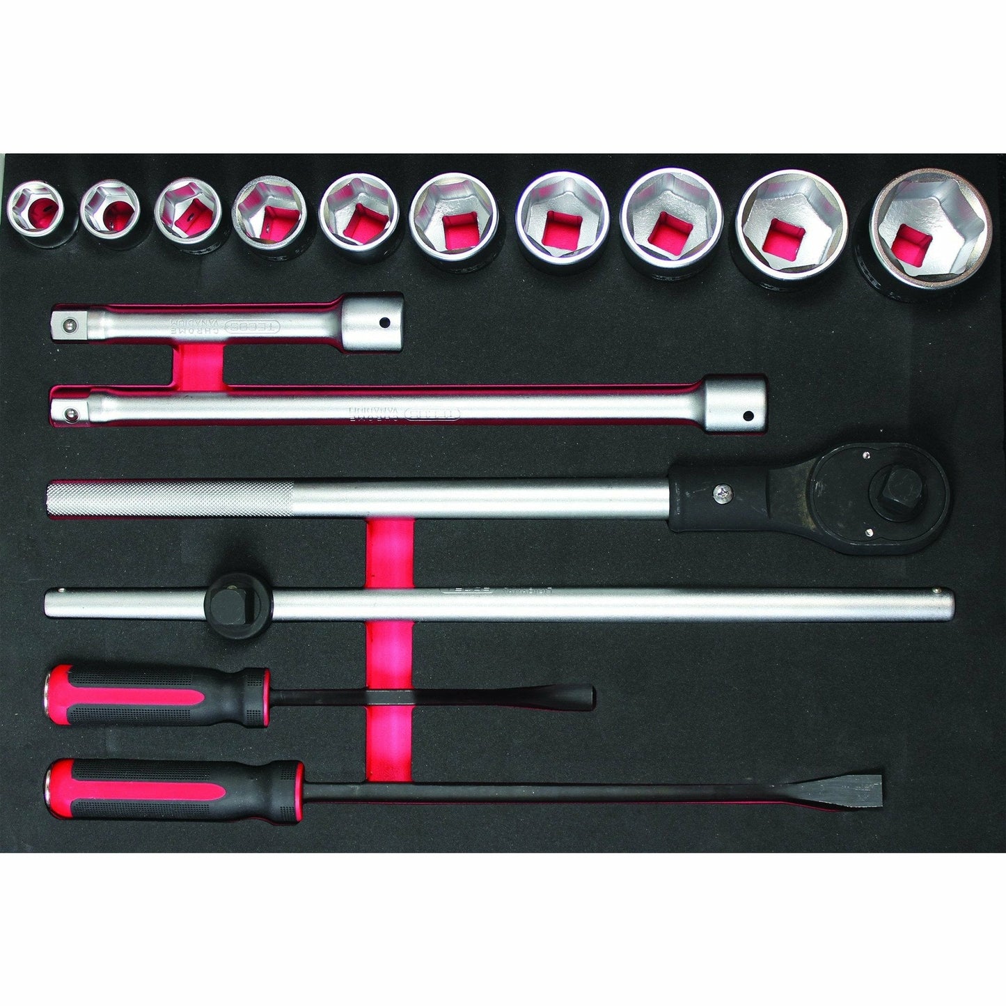 Tecos 3/4"Topnøglesett 16deler