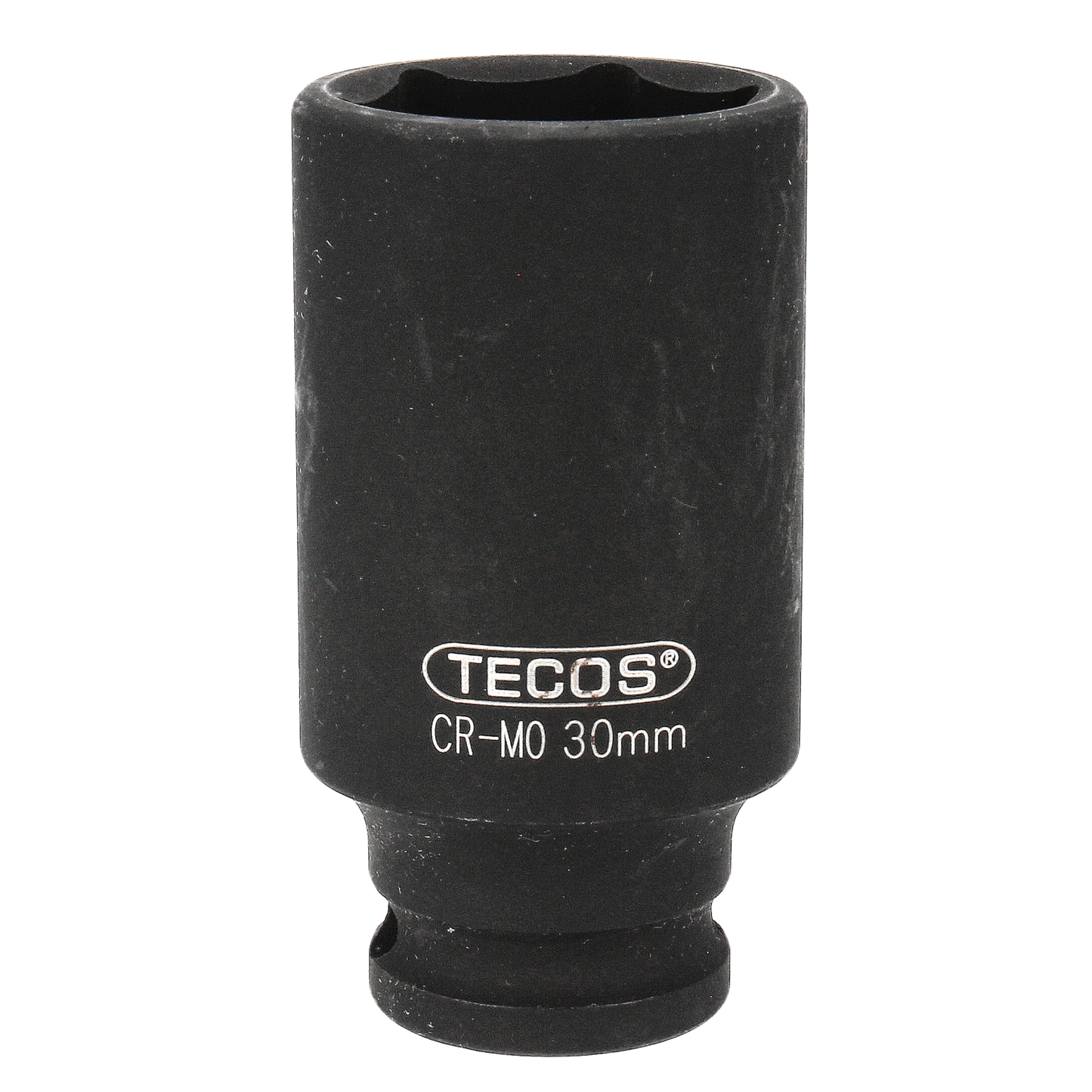 "Tecos Kraftpipe 30mm x L78mm x 1/2", laget av Cr-Mo-stål med svart fosfatert overflate, designet for optimal ytelse og grep, ideell for vanskelig tilgjengelige steder."