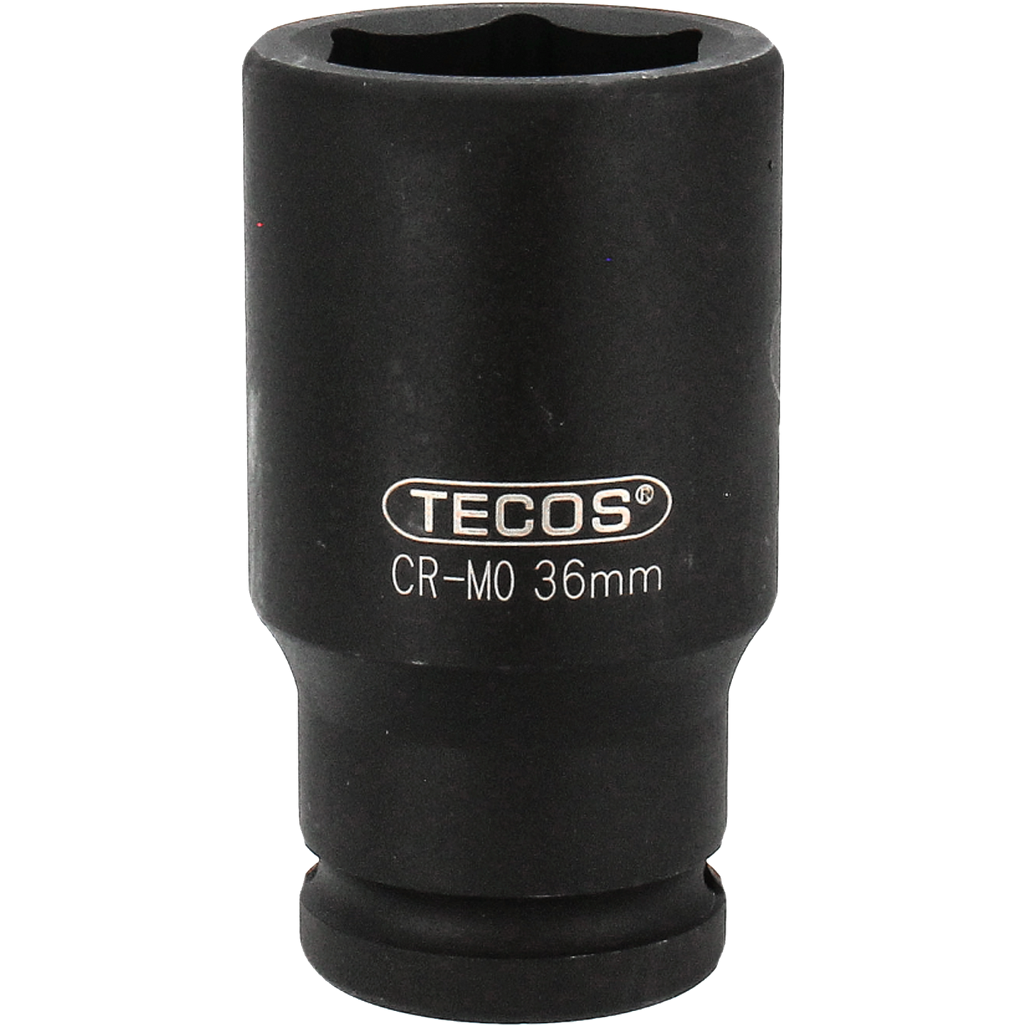 "Tecos kraftpipe lang 36mm x L95mm x 3/4", laget av Cr-Mo-stål med svart fosfatert overflate, designet for optimal ytelse og holdbarhet, perfekt for vanskelig tilgjengelige steder."