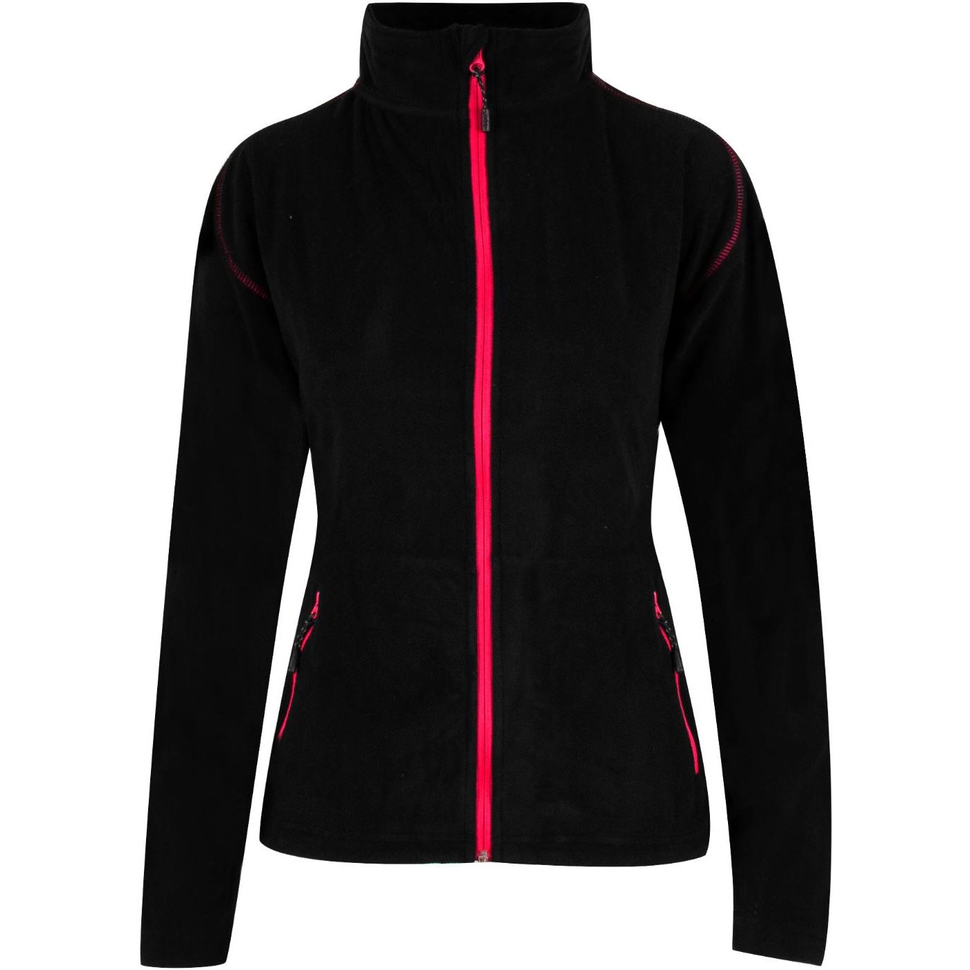 YOU Rondane Microfleecejakke Dame 7271 Sort/Raspberry