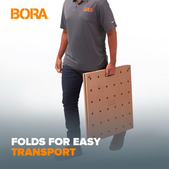 BORA Centipede Bordplate – Par – 20 mm hull for benstøtter (dog holes) Bordplate