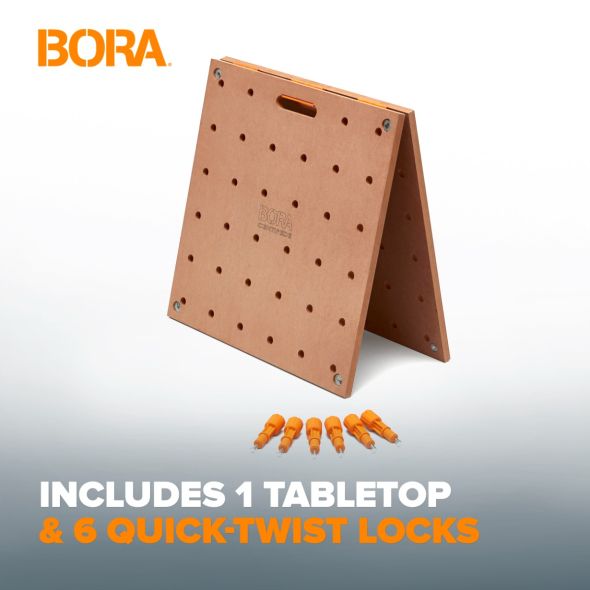 BORA Centipede Bordplate – Par – 20 mm hull for benstøtter (dog holes) Bordplate