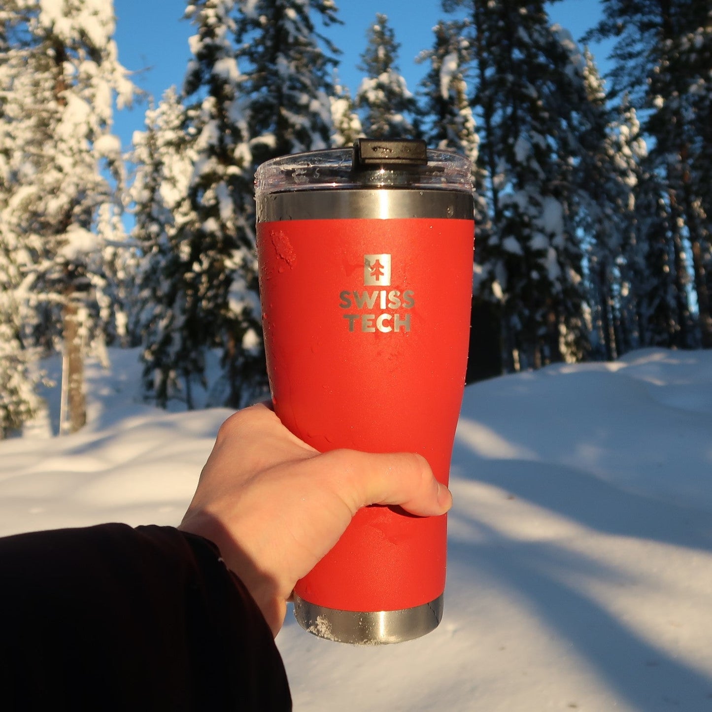 Swisstech 100% tett termokopp 590 ml - Rød