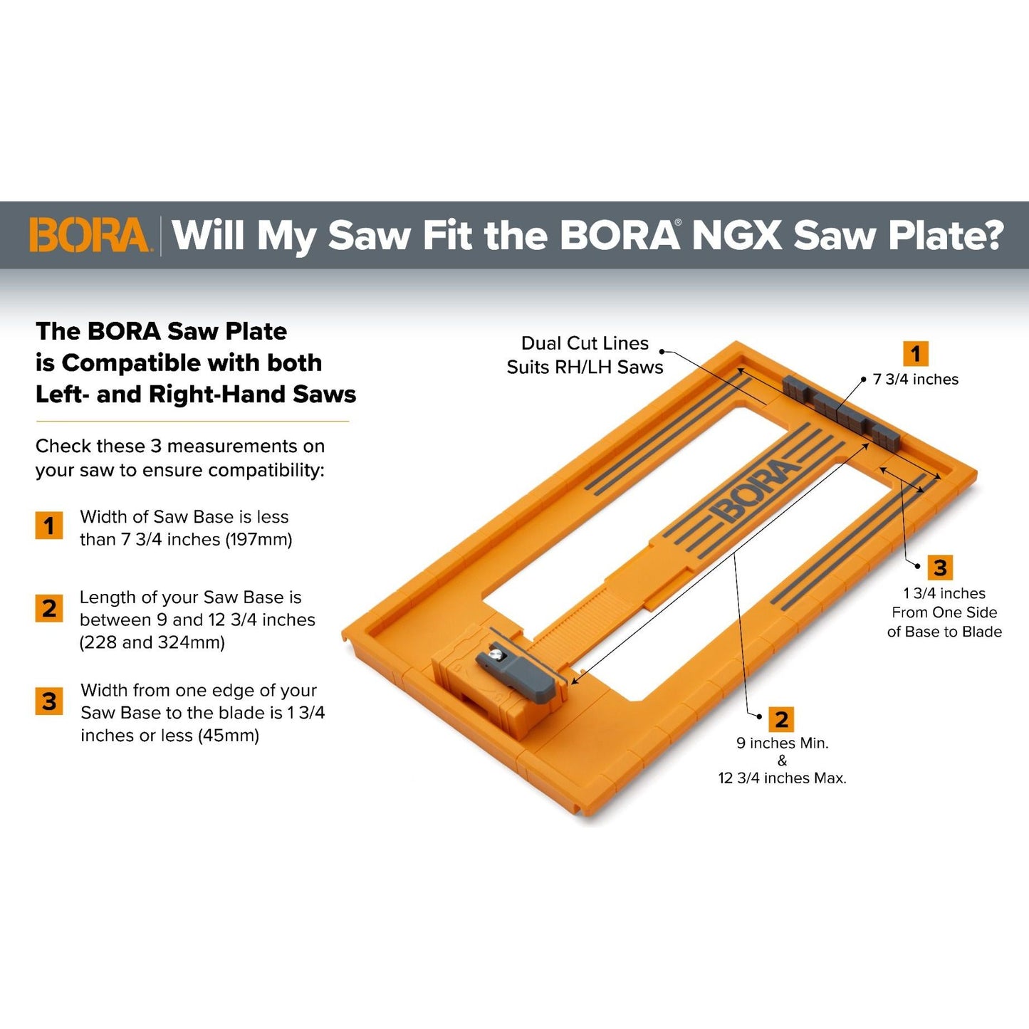 Bora NGX sagplate RT
