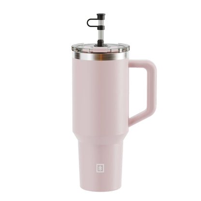 Zelda - Dusty Rose Swisstech drikkeflaske i rustfritt stål med keramisk overflate, 2-i-1 drikkeopplevelse, BPA-fri og trippelveggisolasjon for optimal temperaturkontroll.