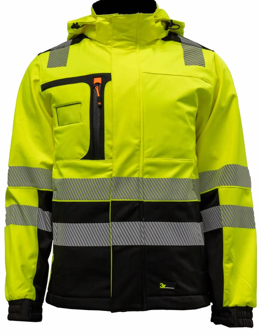 Tor Unisex Softshelljakke - EN20471 kl3 Gul/Sort