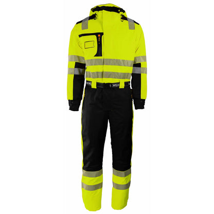 Detaljbilde av Tor Unisex Kjeledress Foret Fluoriserende EN20471 kl3 som viser finish, dimensjoner og bruksområde i praktisk arbeid. Den gir utmerket bevegelighet og komfort, samtidig som den holder deg varm og tørr. Relevante søkeord inkluderer kjeledress, 3x, Arbeidstøy, kjeledress, landbruk, tecos verktøy, profesjonelle verktøy, verkstedutstyr og NextPro.