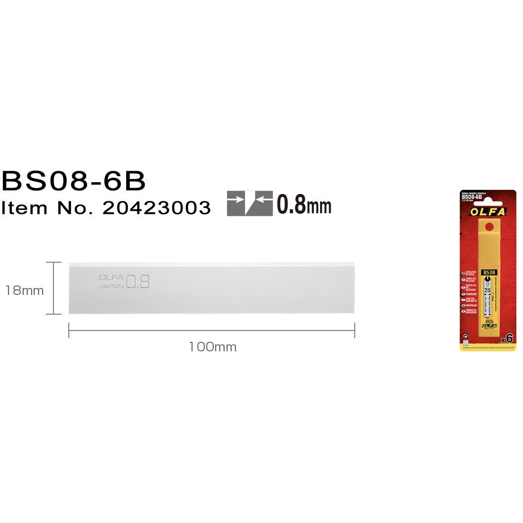 Olfa BS08-6B SkrapeBlad Heavy Duty