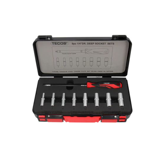 Tecos T-B009 VVS flex pipesett 9 deler med håndtak Tecos