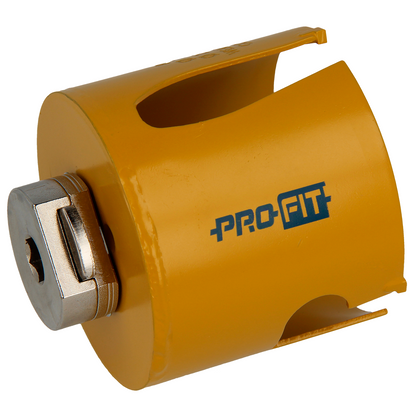   "Profit hullsag HM 73mm x L58mm med hardmetallspiss og integrert adapter, ideell for presise kutt i treverk med minimal støvdannelse, perfekt for både profesjonelle og hobbyhåndverkere."