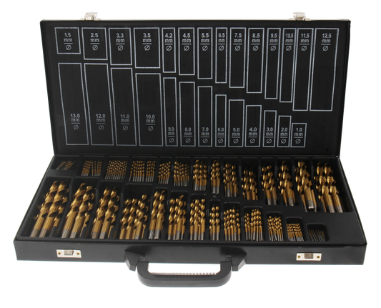 Tecos HSS TiN-Coated Metallborsett – 220 deler