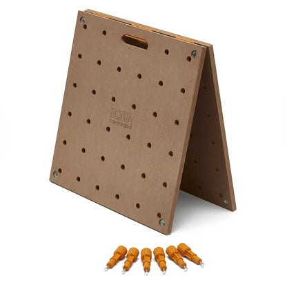 BORA Centipede Bordplate – Par – 20 mm hull for benstøtter (dog holes) Bordplate