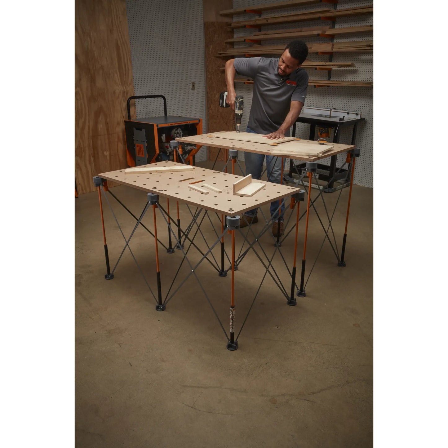Centipede 4ft x 8ft x 30in Unit, 4 X-Cups, 4 Clamps, C/S Bag Arbeidsbord