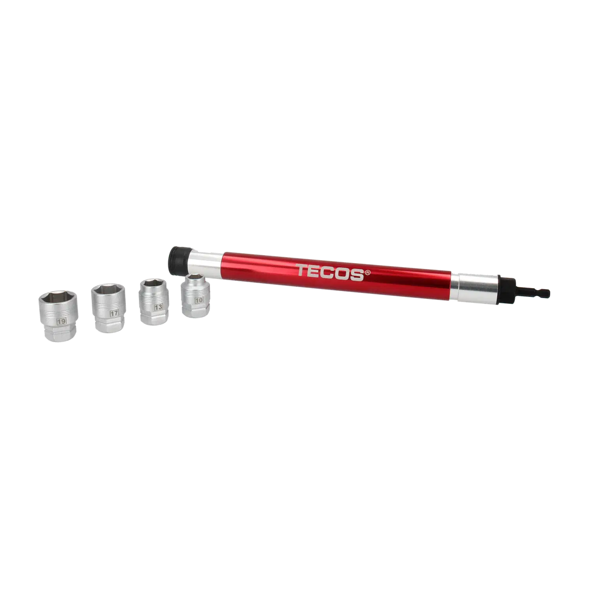 Skruenøkkelsett for dype muttere – 4 deler, 10–19 mm