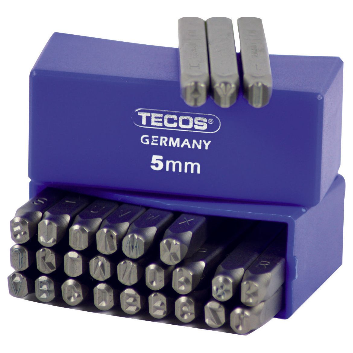 Tecos Stålbokstavsett A-Z x H5mm