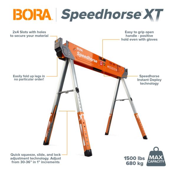 BORA Adjustable Speedhorse XT Arbeidsbukk 2 Stk.