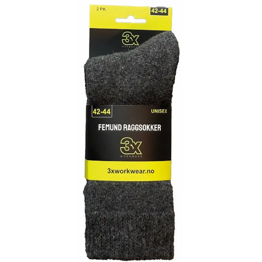 3X Femund Unisex Raggsokker Koksgrå 2pk