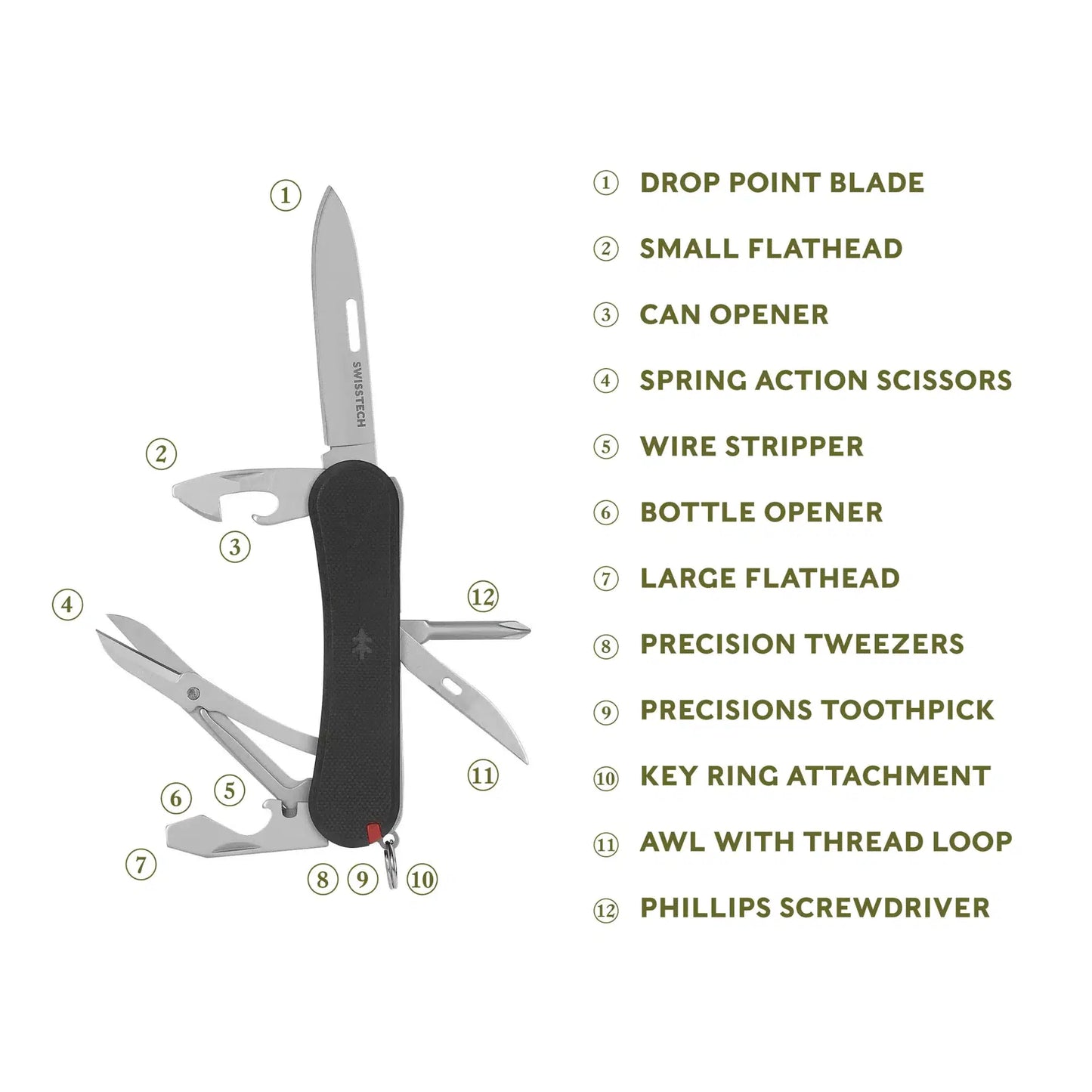 SwissTech  Helfen - 12-in-1 Multitool