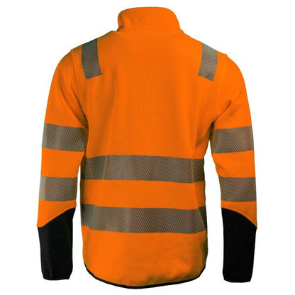 Tor Jakke Strikket Fleece Kl. 3 - Fluoriserende orange/sort