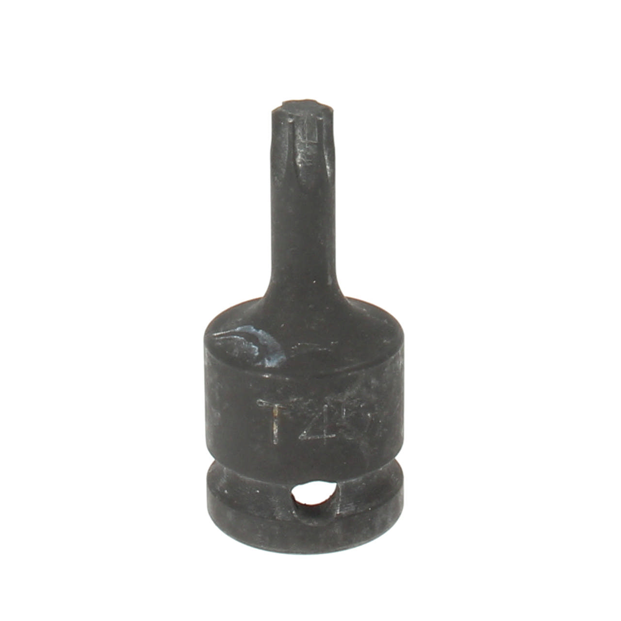 Nærbilde av Tecos Kraftpipe Torx 1/2" x 55 mm lengde som fremhever materialer, presisjon og robust konstruksjon. Beskrivelse Tecos Kraftpipe Torx 1/2" x 55 mm er en kraftig Torx-pipe for slagverktøy og muttertrekker. Relevante søkeord inkluderer Kraftpipe, 1/2, 55 mm, CrMo, kraftpipe, kraftpipe torx, profesjonelle verktøy, verkstedutstyr og NextPro.