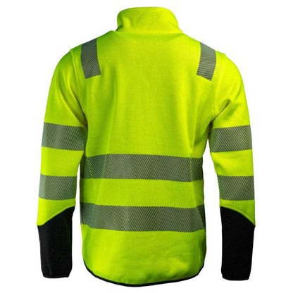 Tor Jakke Strikket Fleece Kl. 3 - Fluoriserende gul/sort