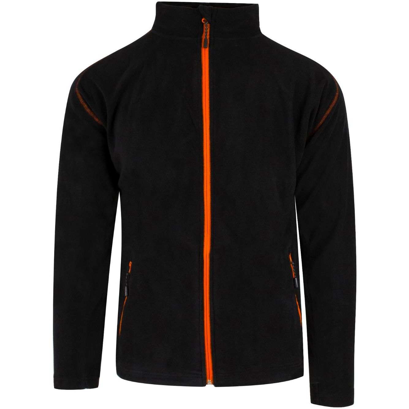 YOU Gausta Microfleecejakke 7261 Sort/Orange - størrelse S