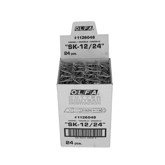 OLFA SK-12/24 Rustfri sikkerhetskniv – 24 stk. industripakke